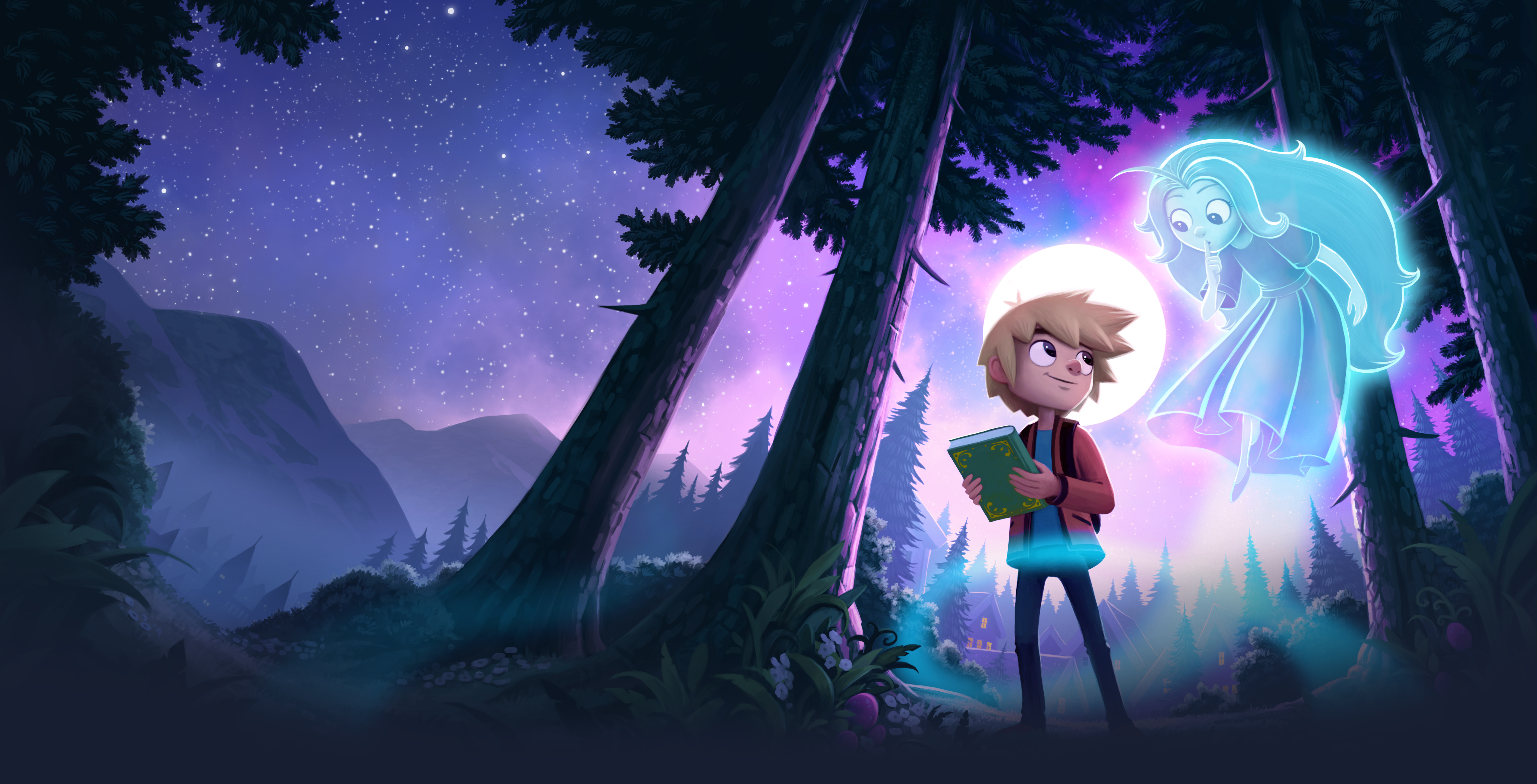 Bilde som viser karakterene Magnus og Saga fra boken